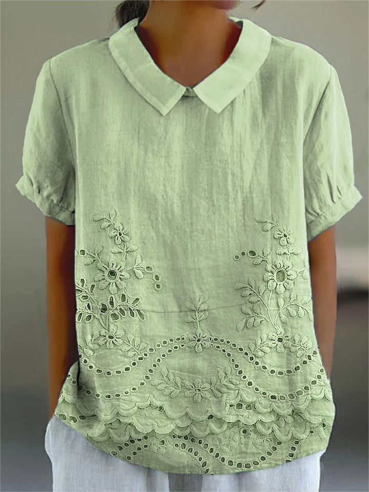 Amanda | Floral Embroidered Shirt