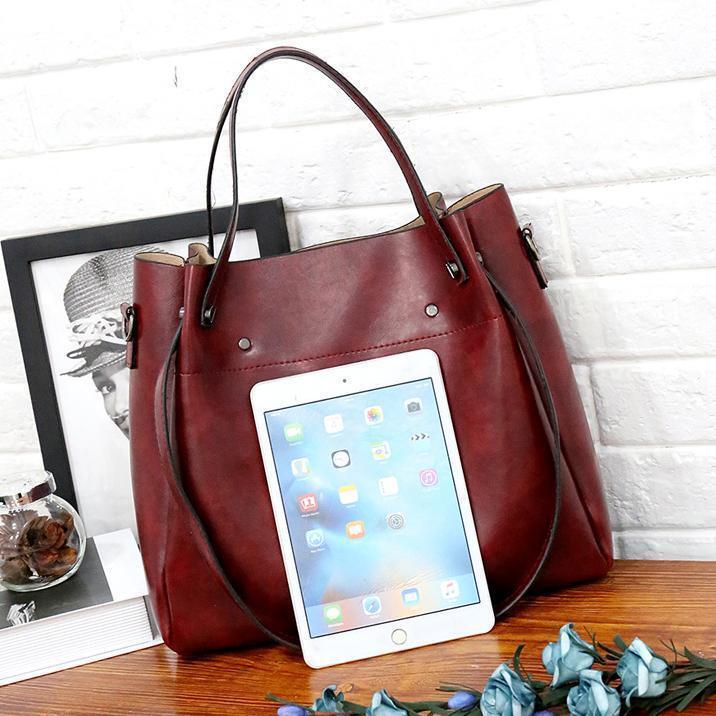 Riley - Vintage Soft 4-Piece Leather Bag Set