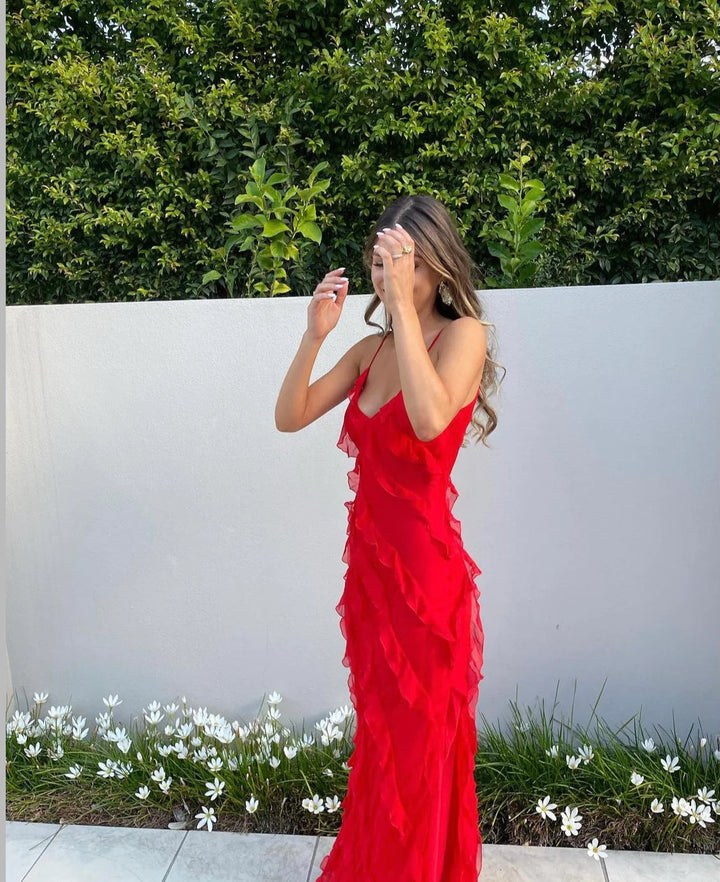 Aliza | Ruffled Maxi Dress