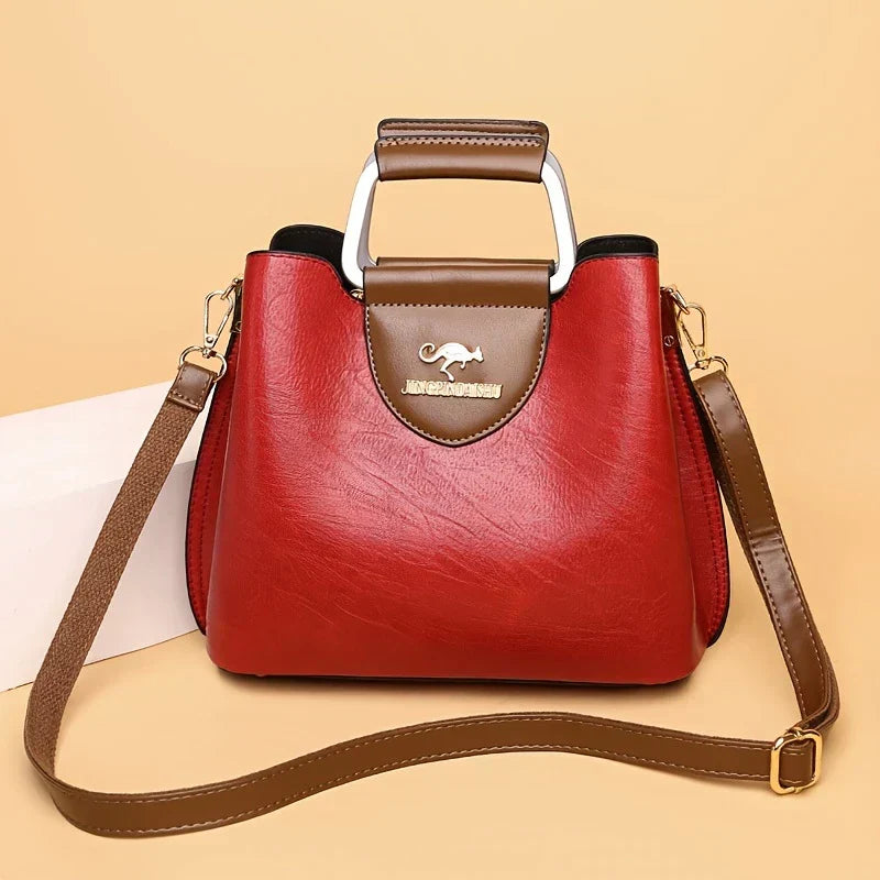Isabella - Chic Leather Bucket Bag
