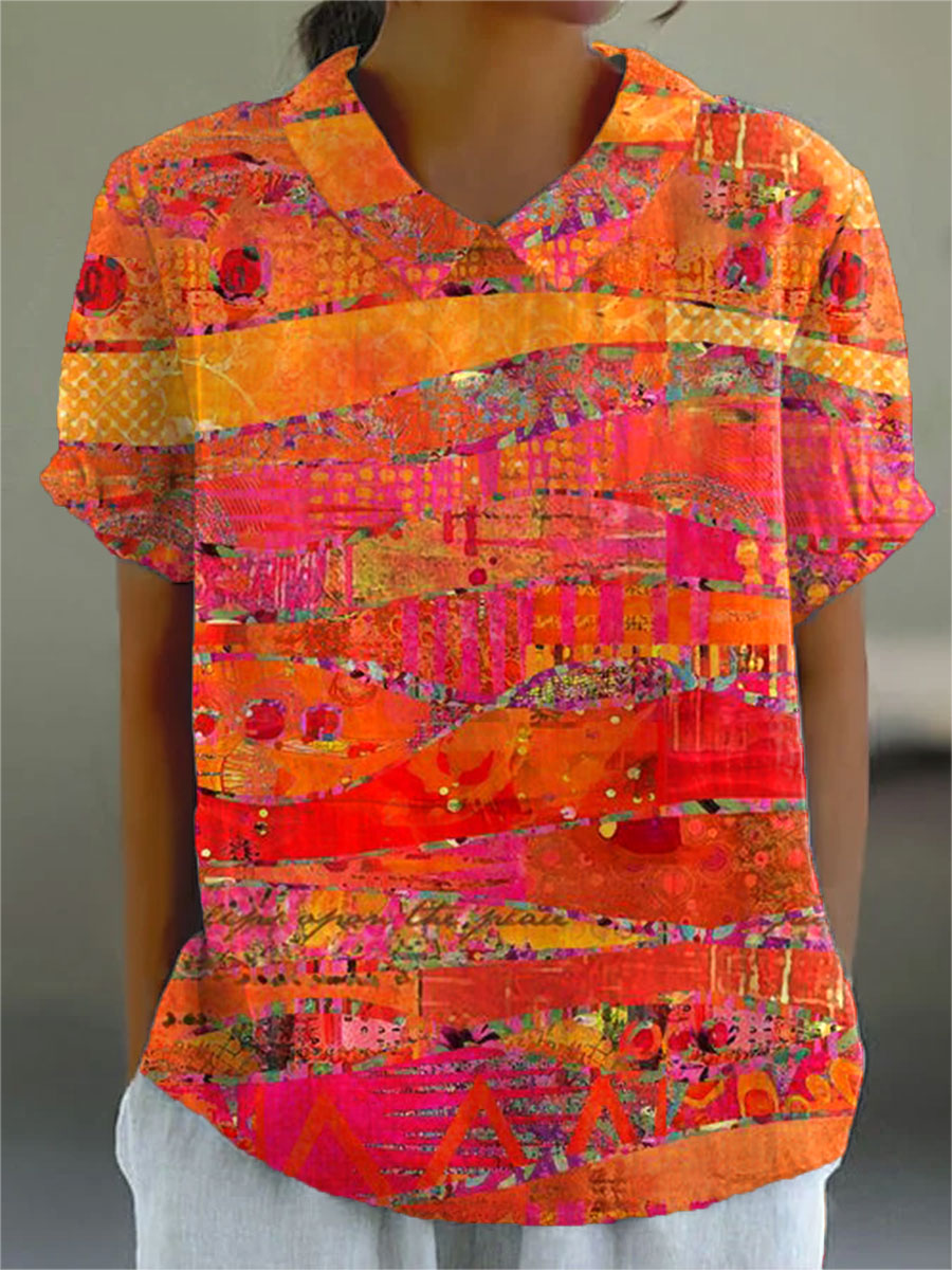 Lila | Abstract Print Shirt