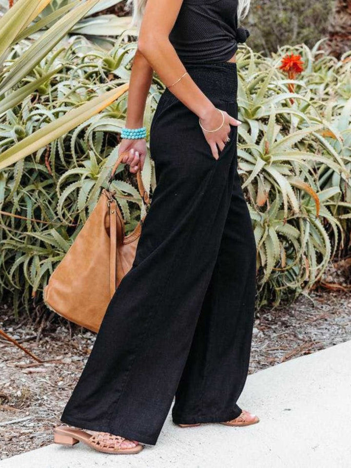 THALIORA – REMI WIDE-LEG LINEN TROUSERS