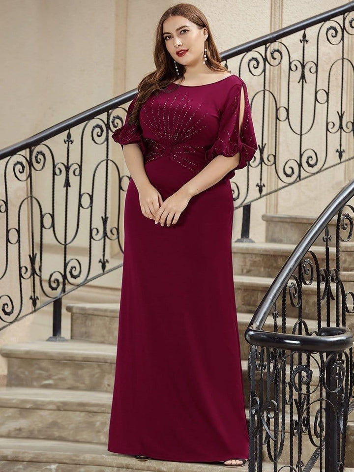 pretty VICOTIRE|Simple Maxi Plus Size Mermaid Party Dresses for Women
