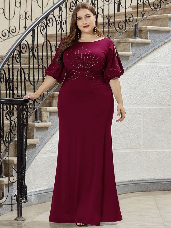 pretty VICOTIRE|Simple Maxi Plus Size Mermaid Party Dresses for Women