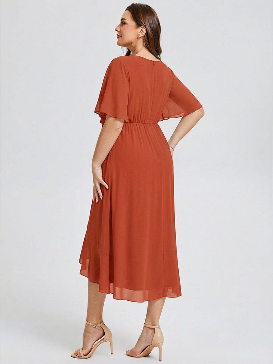 pretty FLORENCIA|Plus Size Floral Chiffon Wedding Guest Dress