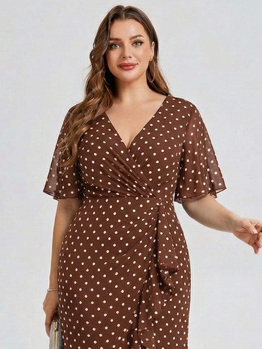 pretty FLORENCIA|Plus Size Floral Chiffon Wedding Guest Dress