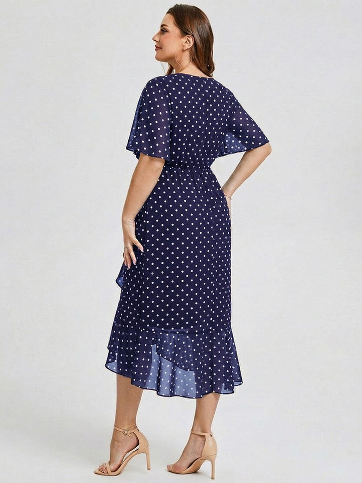 pretty FLORENCIA|Plus Size Floral Chiffon Wedding Guest Dress