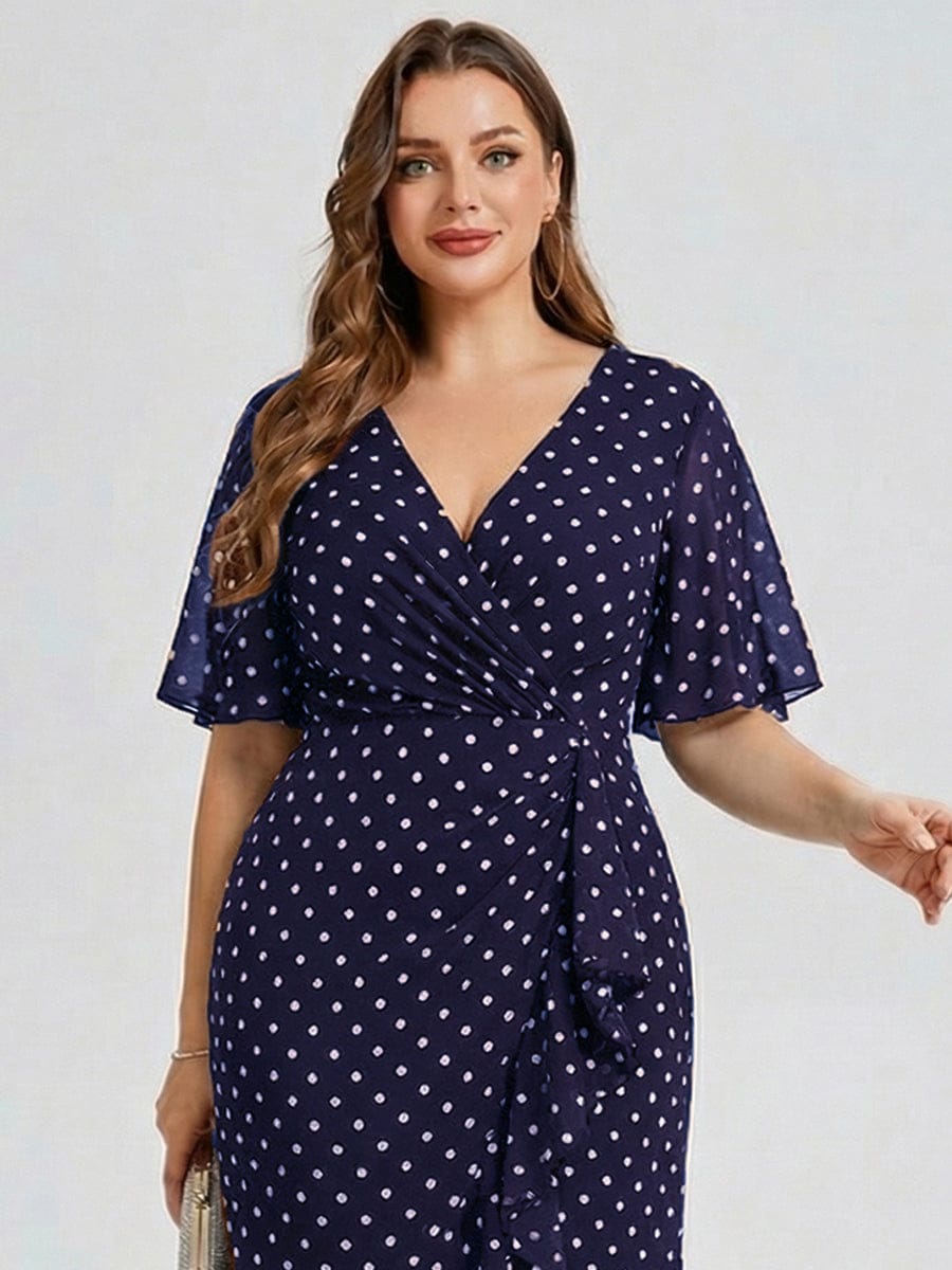 pretty FLORENCIA|Plus Size Floral Chiffon Wedding Guest Dress