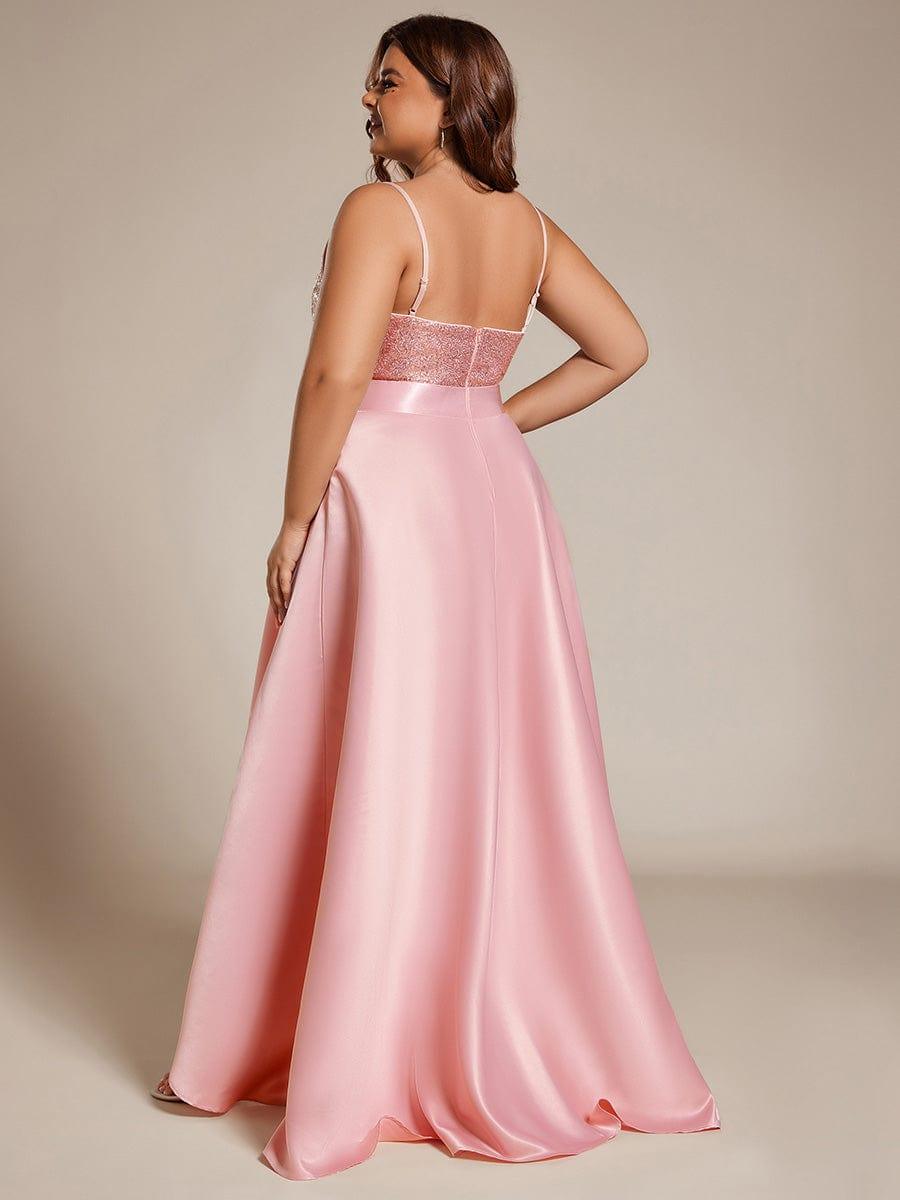 pretty ALYNA|Sparkly Plus Size Prom Dresses for Women with Irregular Hem (Final Sale)