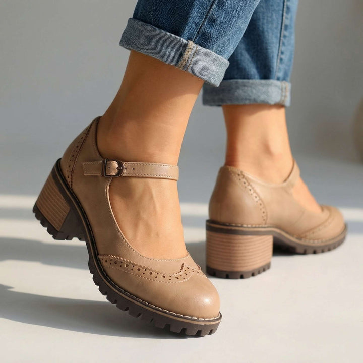 Amelia T-Strap Mary Jane Heels.