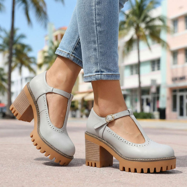 Jasmine Classic T‑Strap Mary Jane Heels