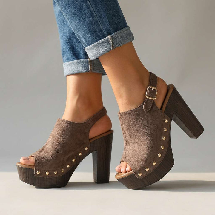 Vanessa Evening Open-Toe Heels
