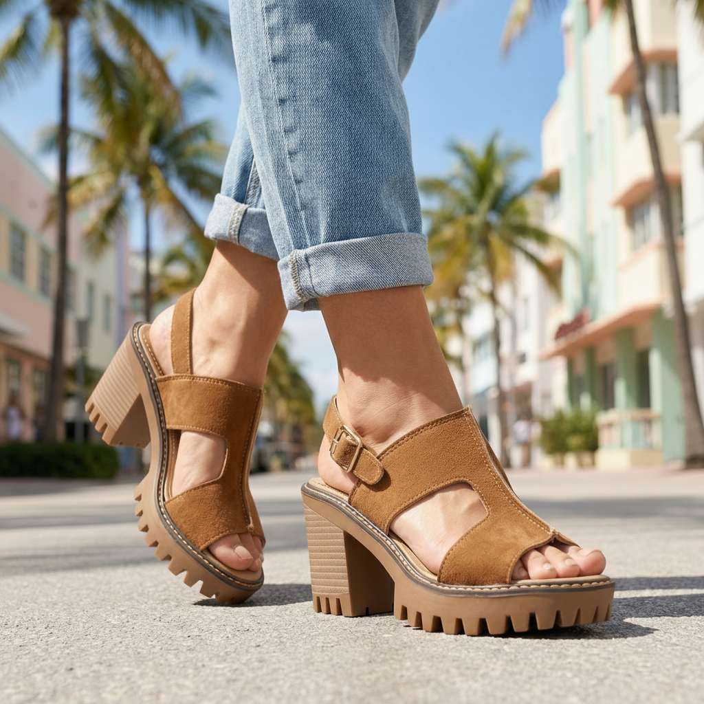Karen Signature Strap Heels